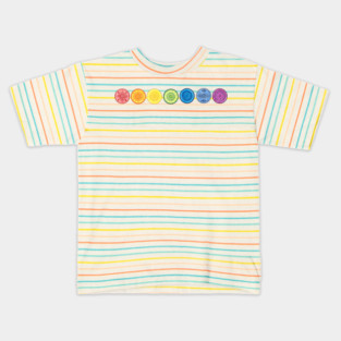Chakra mandalas horizontally Kids T-Shirt