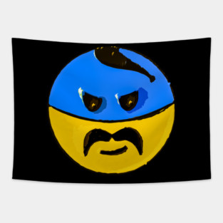 Ukrainian cossack yellow blue emoticon Tapestry