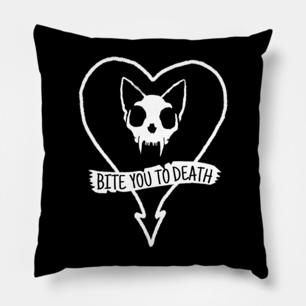 Bite you to Death! Pillow by Pete the Cat Guy