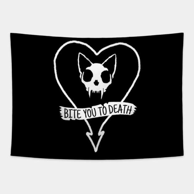 Bite you to Death! Tapestry by Pete the Cat Guy