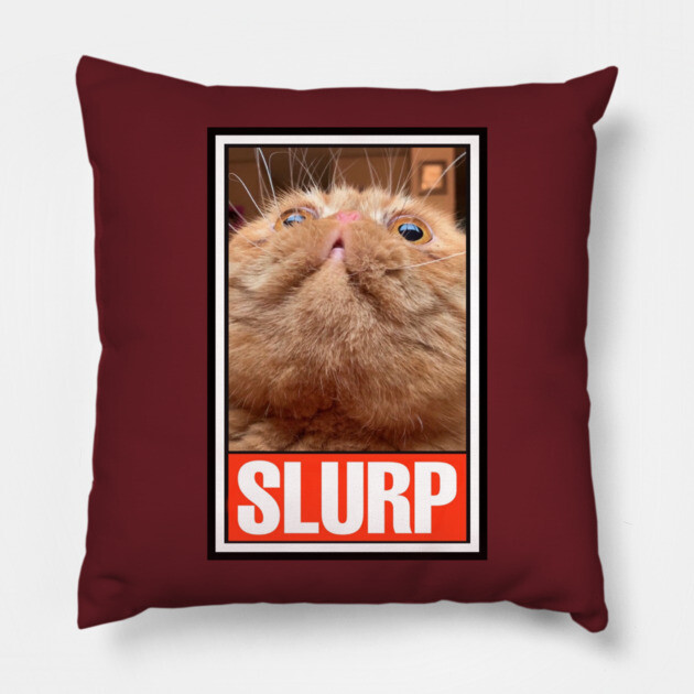 RUFUS the SLURPY CAT! Pillow by Pete the Cat Guy