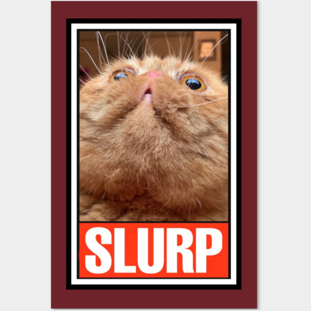 RUFUS the SLURPY CAT! Wall Art by Pete the Cat Guy