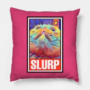 RUFUS the SLURPY CAT (Version 2) Pillow