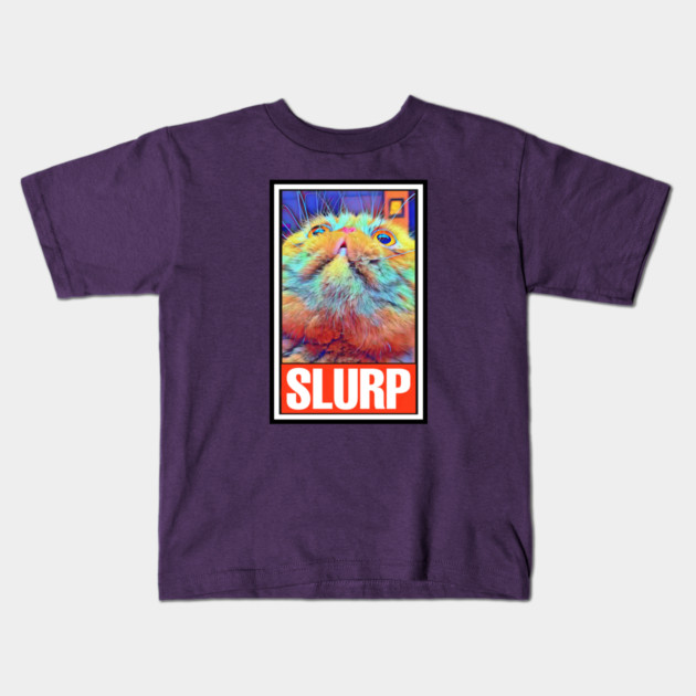 RUFUS the SLURPY CAT (Version 2) Kids T-Shirt by Pete the Cat Guy