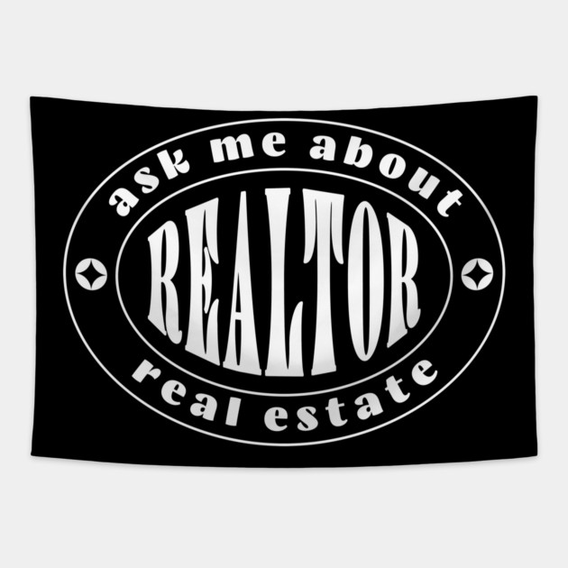 Real Estate clothing, real estate agent, selling sunset, real estate shirt, gift for broker, broker shirt, real estate branding, real estate t-shirt, funny real estate, real estate gift, gift for agent Tapestry by REG