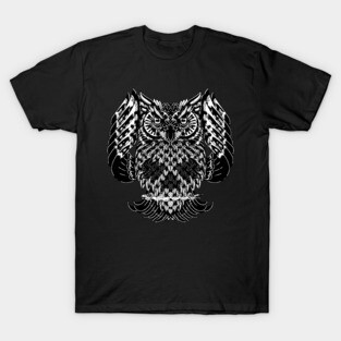 Owl Skull Ornate T-Shirt