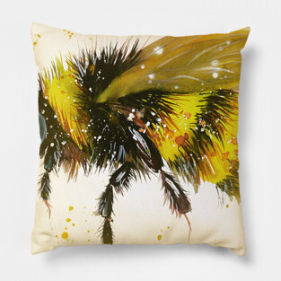 Bumble bee in Flight Pillow