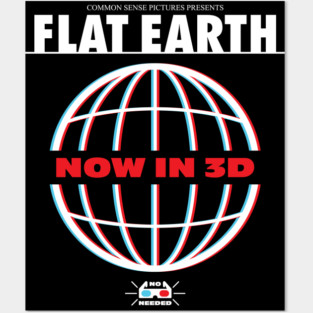 FLAT EARTH 3D Posters and Art