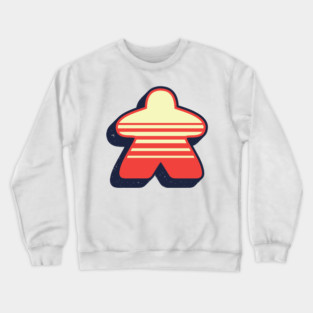 Retro Board Game Meeple Crewneck Sweatshirt
