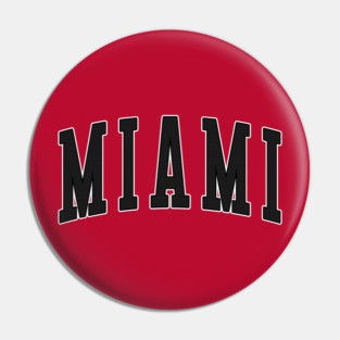 Miami Basketball Jersey Style v4 Pin