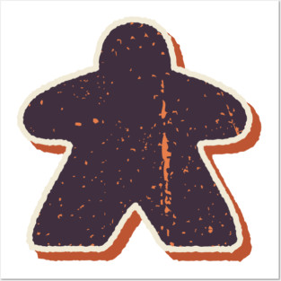 Retro Board Game Meeple Posters and Art