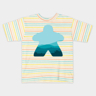 Board Game Meeple Mountains Kids T-Shirt