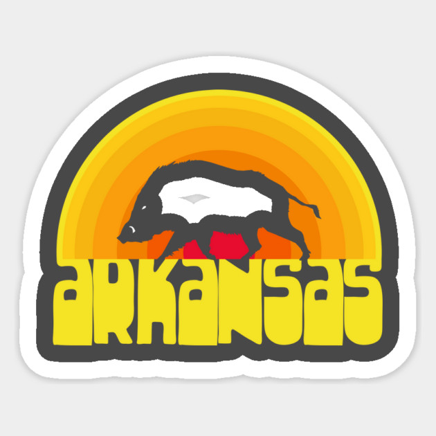 An Arkansas Pig in the Sun Sticker by rt-shirts