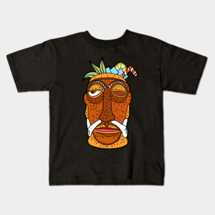 Tiki Head Cocktail Kids T-Shirt