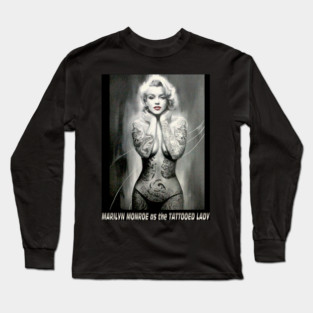 Marilyn Monroe as The Tattooed Lady Print Long Sleeve T-Shirt