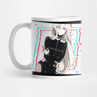 Anime Girl Glitch Aesthetic Mug