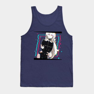 Anime Girl Glitch Aesthetic Tank Top