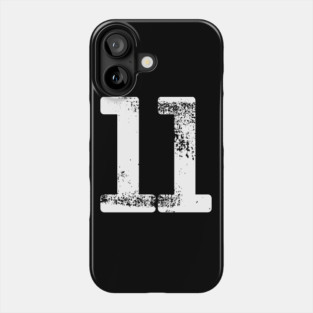 Number 11 T-Shirt Vintage Eleven Tee Sports Design Phone Case