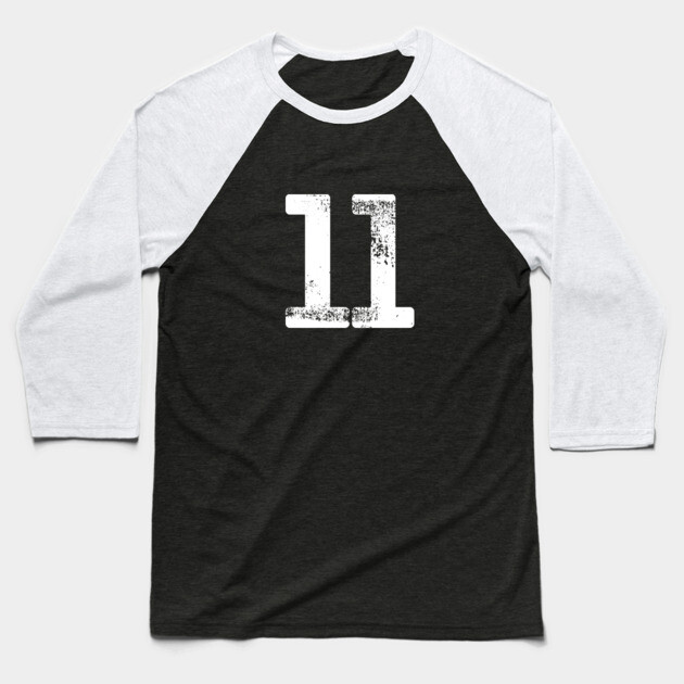Number 11 T-Shirt Vintage Eleven Tee Sports Design Baseball T-Shirt by OUTFITPAW