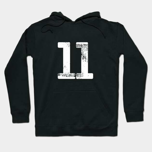 Number 11 T-Shirt Vintage Eleven Tee Sports Design Hoodie by OUTFITPAW