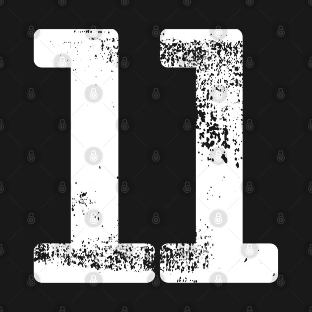 Number 11 T-Shirt Vintage Eleven Tee Sports Design by OUTFITPAW
