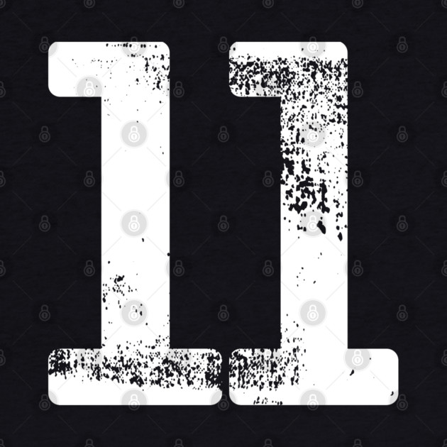 Number 11 T-Shirt Vintage Eleven Tee Sports Design by OUTFITPAW
