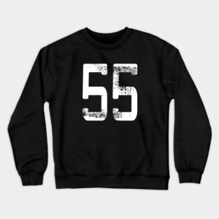 Number #55 Sports Jersey Lucky Favorite Number 55 T-Shirt Crewneck Sweatshirt