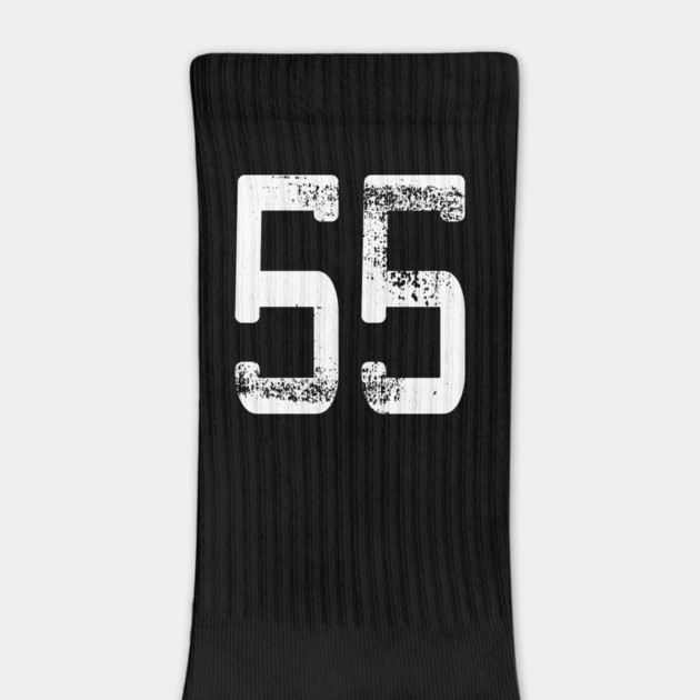 Number #55 Sports Jersey Lucky Favorite Number 55 T-Shirt by OUTFITPAW