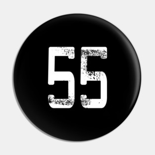 Number #55 Sports Jersey Lucky Favorite Number 55 T-Shirt Pin