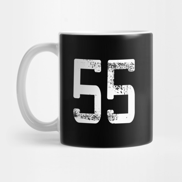 Number #55 Sports Jersey Lucky Favorite Number 55 T-Shirt by OUTFITPAW