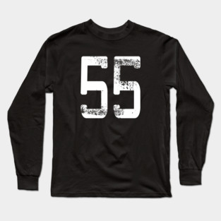 Number #55 Sports Jersey Lucky Favorite Number 55 T-Shirt Long Sleeve T-Shirt