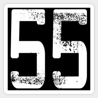 Number #55 Sports Jersey Lucky Favorite Number 55 T-Shirt Sticker