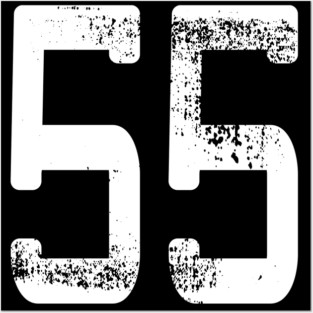 Number #55 Sports Jersey Lucky Favorite Number 55 T-Shirt Posters and Art