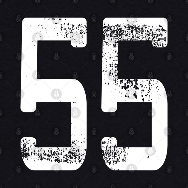 Number #55 Sports Jersey Lucky Favorite Number 55 T-Shirt by OUTFITPAW