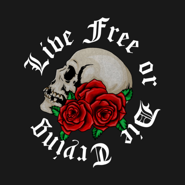 Live Free, Motivational Quote, Skull Art by logiamerch