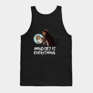Mindset Motivational, Kitten and Tiger Tank Top