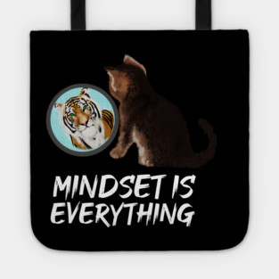 Mindset Motivational, Kitten and Tiger Tote