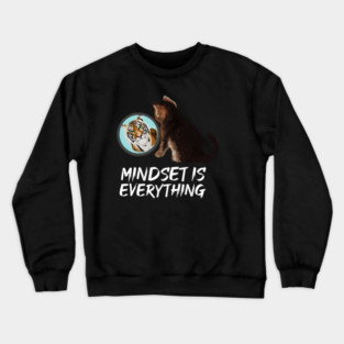 Mindset Motivational, Kitten and Tiger Crewneck Sweatshirt