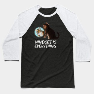 Mindset Motivational, Kitten and Tiger Baseball T-Shirt