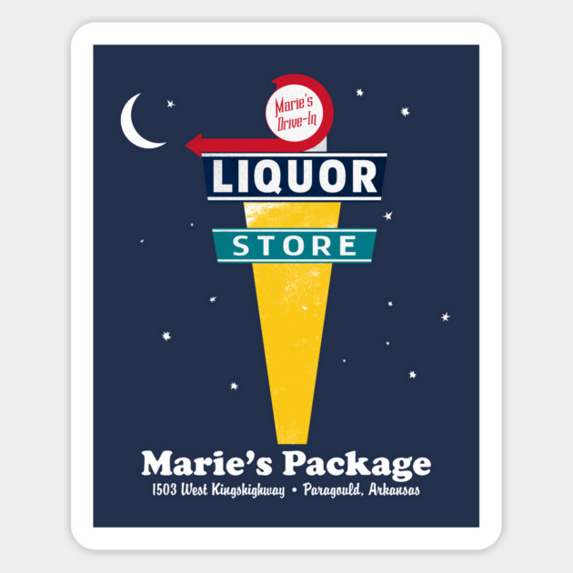 Marie's Package - Liquor Store Sticker by rt-shirts