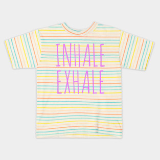 Workout yoga inhale exhale Kids T-Shirt