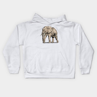 Elephant Print Kids Hoodie
