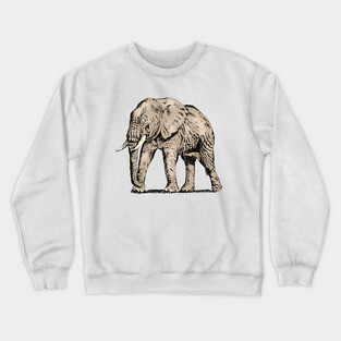 Elephant Print Crewneck Sweatshirt