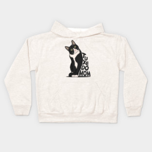 Tuxedo Cat Mom Kids Hoodie