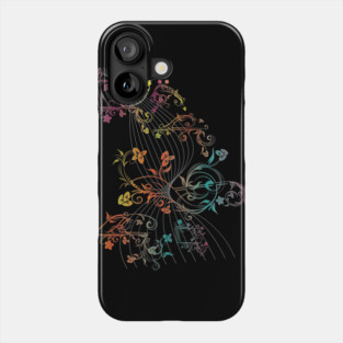 Floral Music Notes Phone Case
