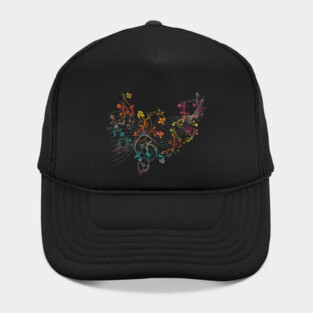 Floral Music Notes Hat