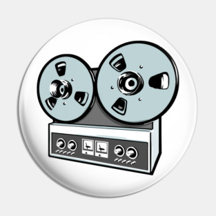 Classic vintage reel to reel tape deck Pin