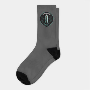 Winged EL84 vacuum tube emblem Socks
