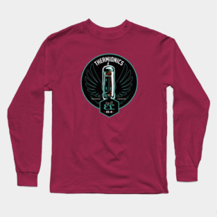 Winged EL84 vacuum tube emblem Long Sleeve T-Shirt