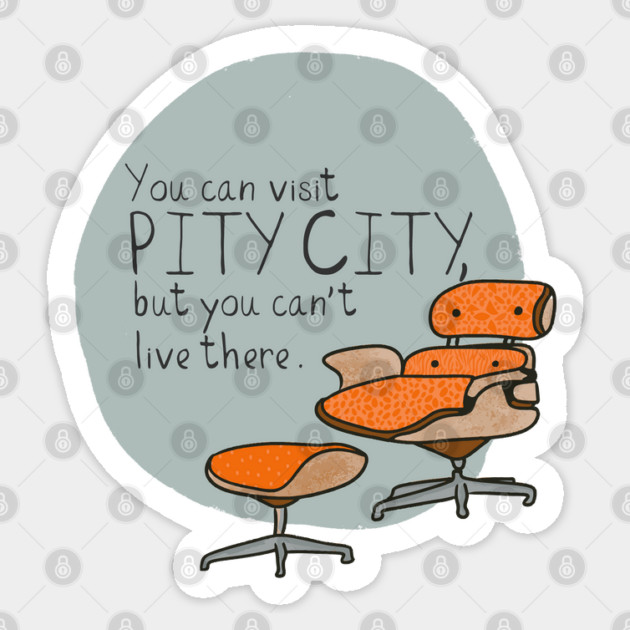 Pity City Sticker by Camp Happy Hour